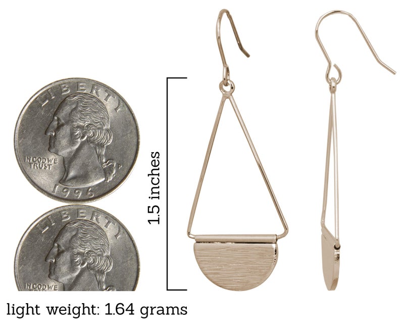 SPUNKYsoul Shield Paddle Earring (Small Gold) - Image 3